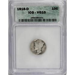 1916-D 10C VG10 ICG
