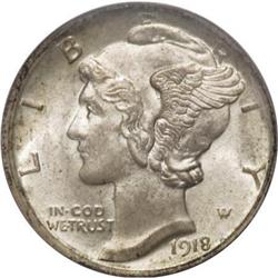 1918-S 10C MS65 Full Bands PCGS