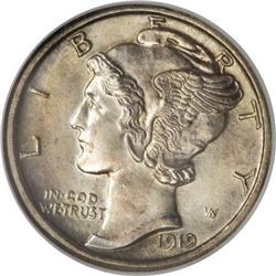 1919-D 10C MS64 Full Bands NGC