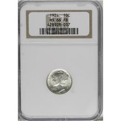 1924 10C MS66 Full Bands NGC