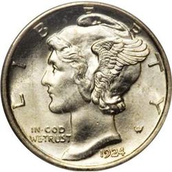 1924-S 10C MS64 Full Bands PCGS