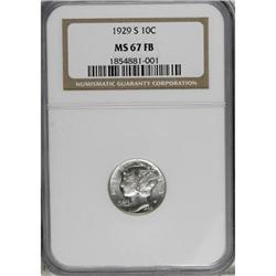 1929-S 10C MS67 Full Bands NGC