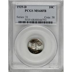 1939-D 10C MS68 Full Bands PCGS