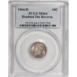 1964-D 10C Doubled Die Reverse MS64 PCGS