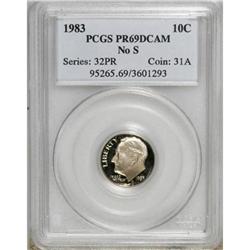 1983 10C No S PR69 Deep Cameo PCGS