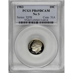 1983 10C No S PR69 Deep Cameo PCGS