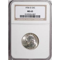 1936-D 25C MS65 NGC
