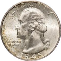 1945-D 25C MS67 PCGS