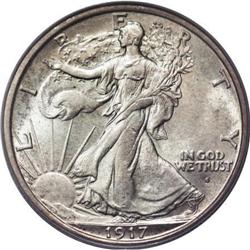 1917-S 50C Obverse MS64 PCGS