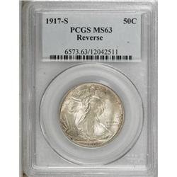 1917-S 50C Reverse MS63 PCGS