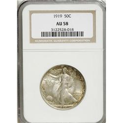 1919 50C AU58 NGC