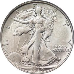 1919-D 50C AU58 PCGS