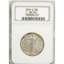 1919-S 50C AU58 NGC