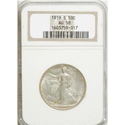 1919-S 50C AU58 NGC