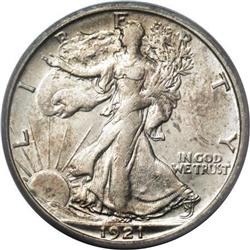 1921-S 50C AU50 PCGS