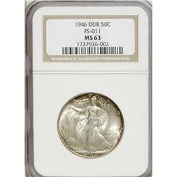 1946 50C Doubled Die Reverse MS63 NGC