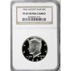 1964 50C Accented Hair PR67 Ultra Cameo NGC