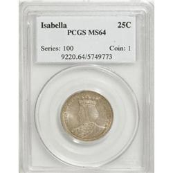 1893 25C Isabella Quarter MS64 PCGS