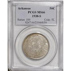 1938-S 50C Arkansas MS66 PCGS