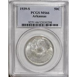 1939-S 50C Arkansas MS66 PCGS