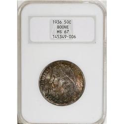 1936 50C Boone MS67 NGC