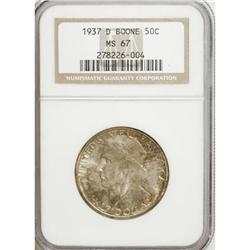 1937-D 50C Boone MS67 NGC