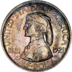 1921 50C Missouri MS67 ICG