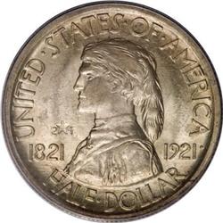 1921 50C Missouri 2x4 MS65 PCGS