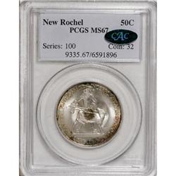 1938 50C New Rochelle MS67 PCGS. CAC