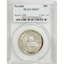 1936 50C Norfolk MS67 PCGS