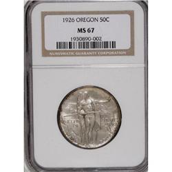 1926 50C Oregon MS67 NGC