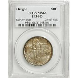 1934-D 50C Oregon MS66 PCGS