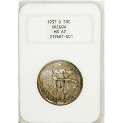 1937-D 50C Oregon MS67 NGC