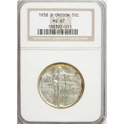 1938-D 50C Oregon MS67 NGC