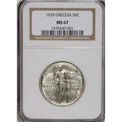 1939 50C Oregon MS67 NGC