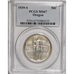 1939-S 50C Oregon MS67 PCGS
