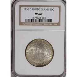 1936-D 50C Rhode Island MS67 NGC