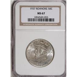 1937 50C Roanoke MS67 NGC