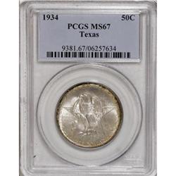 1934 50C Texas MS67 PCGS