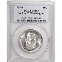 1951-S 50C Booker T. Washington MS67 PCGS