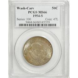 1954-S 50C Washington-Carver MS66 PCGS