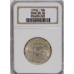 (2) 1936 50C York MS66 NGC