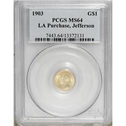 1903 G$1 Louisiana Purchase/Jefferson MS64 PCGS