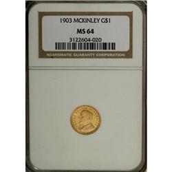 1903 G$1 Louisiana Purchase/McKinley MS64 NGC