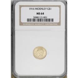 1916 G$1 McKinley MS64 NGC