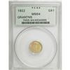 Image 3 : 1922 G$1 Grant no Star MS64 PCGS