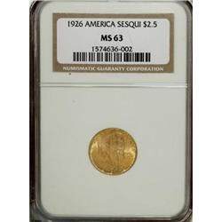 1926 $2 1/2 Sesquicentennial MS63 NGC