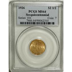 1926 $2 1/2 Sesquicentennial MS64 PCGS