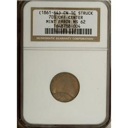 Undated Copper-Nickel Indian Cent--Struck 70%
