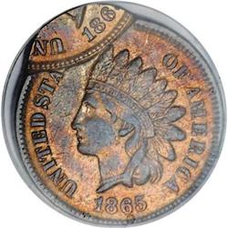 1865 1C Double Struck AU50 PCGS